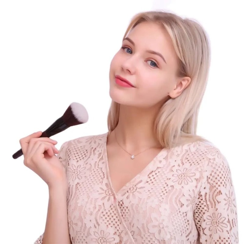 Yaqi 10pcs Professional Makeup Brush Set With Premium PU Travel Case Cosmetic Tool Kit 2