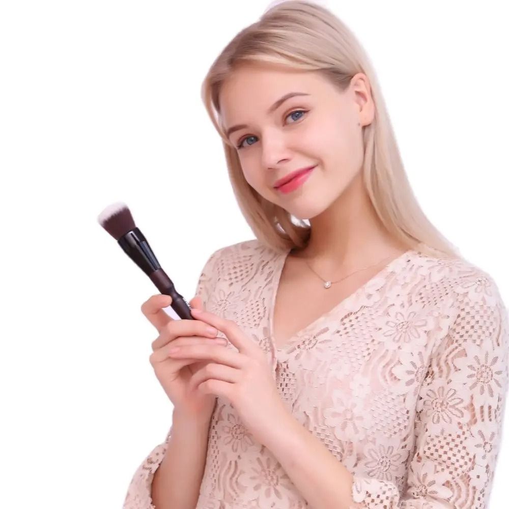 Yaqi 10pcs Professional Makeup Brush Set With Premium PU Travel Case Cosmetic Tool Kit 3