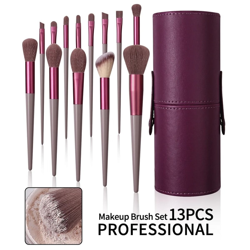13PCS Professional Makeup Brushes Set Soft Fluffy Foundation Eyeshadow Blending Blush Kabuki Tool 0