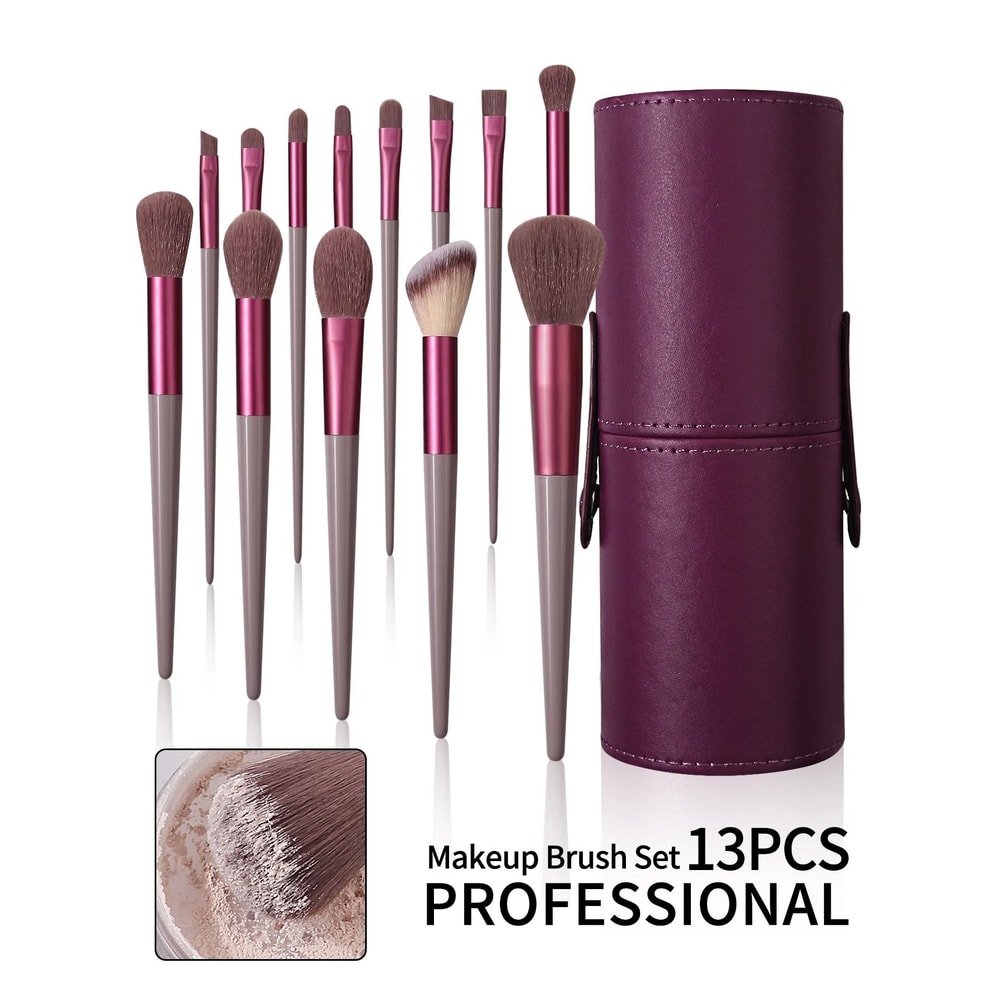 13PCS Professional Makeup Brushes Set Soft Fluffy Foundation Eyeshadow Blending Blush Kabuki Tool 6