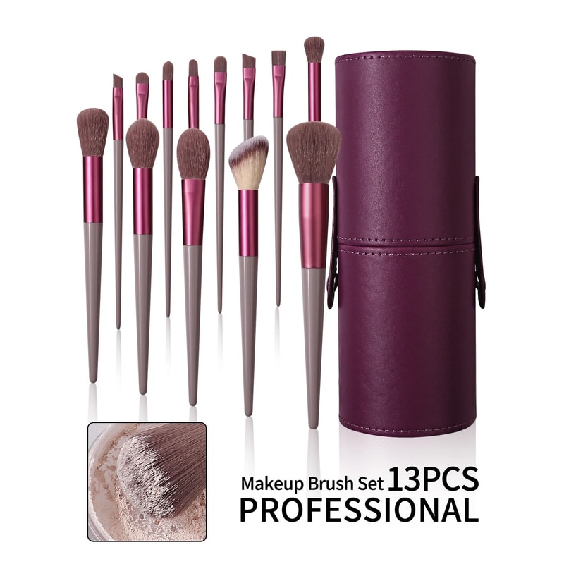 13PCS Professional Makeup Brushes Set Soft Fluffy Foundation Eyeshadow Blending Blush Kabuki Tool 6