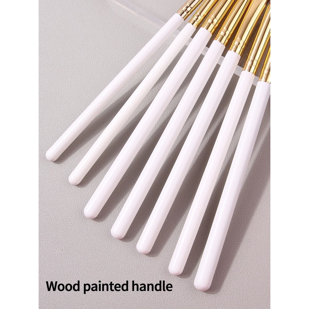 7Pcs Professional Eye Shadow Makeup Brush Set Natural Pony Hair Blending Smudge Shader Kit 3