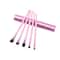5pcs Professional Mini Travel Makeup Brush Set Portable Aluminum Cylinder Eye Lip Tool Kit 5