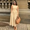 HXAO Khaki Elegant Sleeveless Long Dress 2025 Spring Fashion Casual Party Y2k Vestido 5