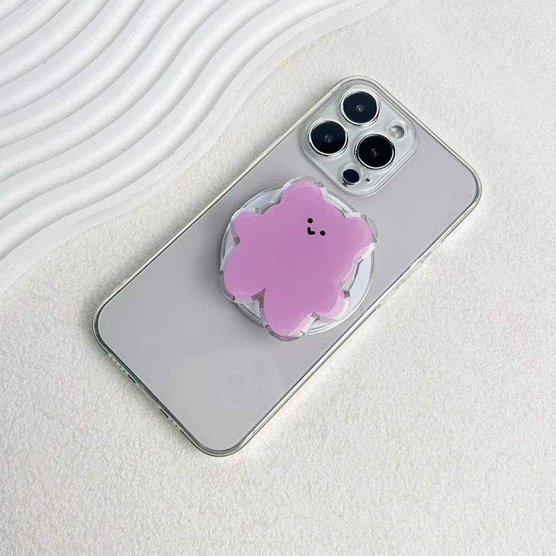 Cartoon Bear Magnetic Folding Mobile Phone Grip Holder For MagSafe IPhone Samsung 10