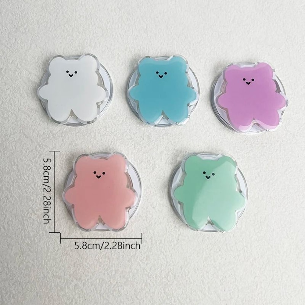 Cartoon Bear Magnetic Folding Mobile Phone Grip Holder For MagSafe IPhone Samsung 3