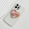 Luxury HeartShaped Shell Drop Adhesive Phone Grip Electroplated Transparent Griptok Stand 9