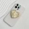 Luxury HeartShaped Shell Drop Adhesive Phone Grip Electroplated Transparent Griptok Stand 10