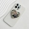 Luxury HeartShaped Shell Drop Adhesive Phone Grip Electroplated Transparent Griptok Stand 7