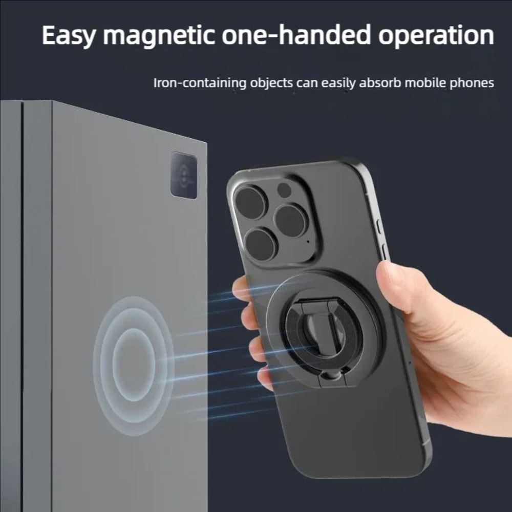 DoubleSided Magnetic Phone Ring Holder For MagSafe MultiAngle Foldable Grip Stand 2