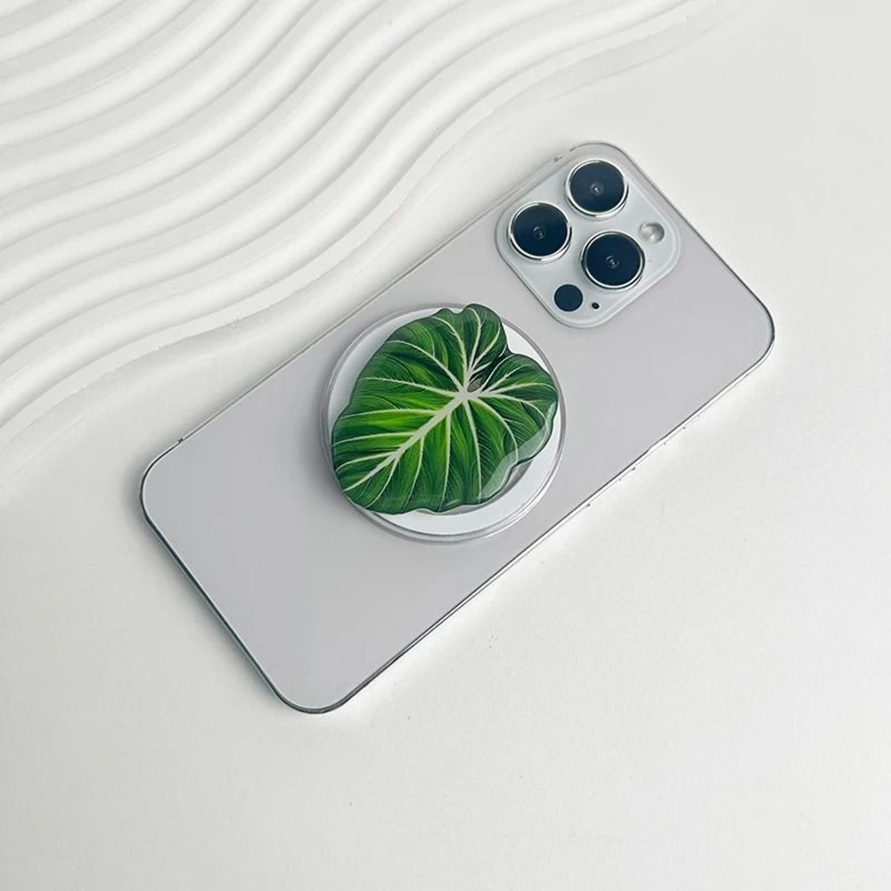 Tropical Leaf Magnetic Phone Grip Holder For MagSafe IPhone Samsung Fashion Decoration 10