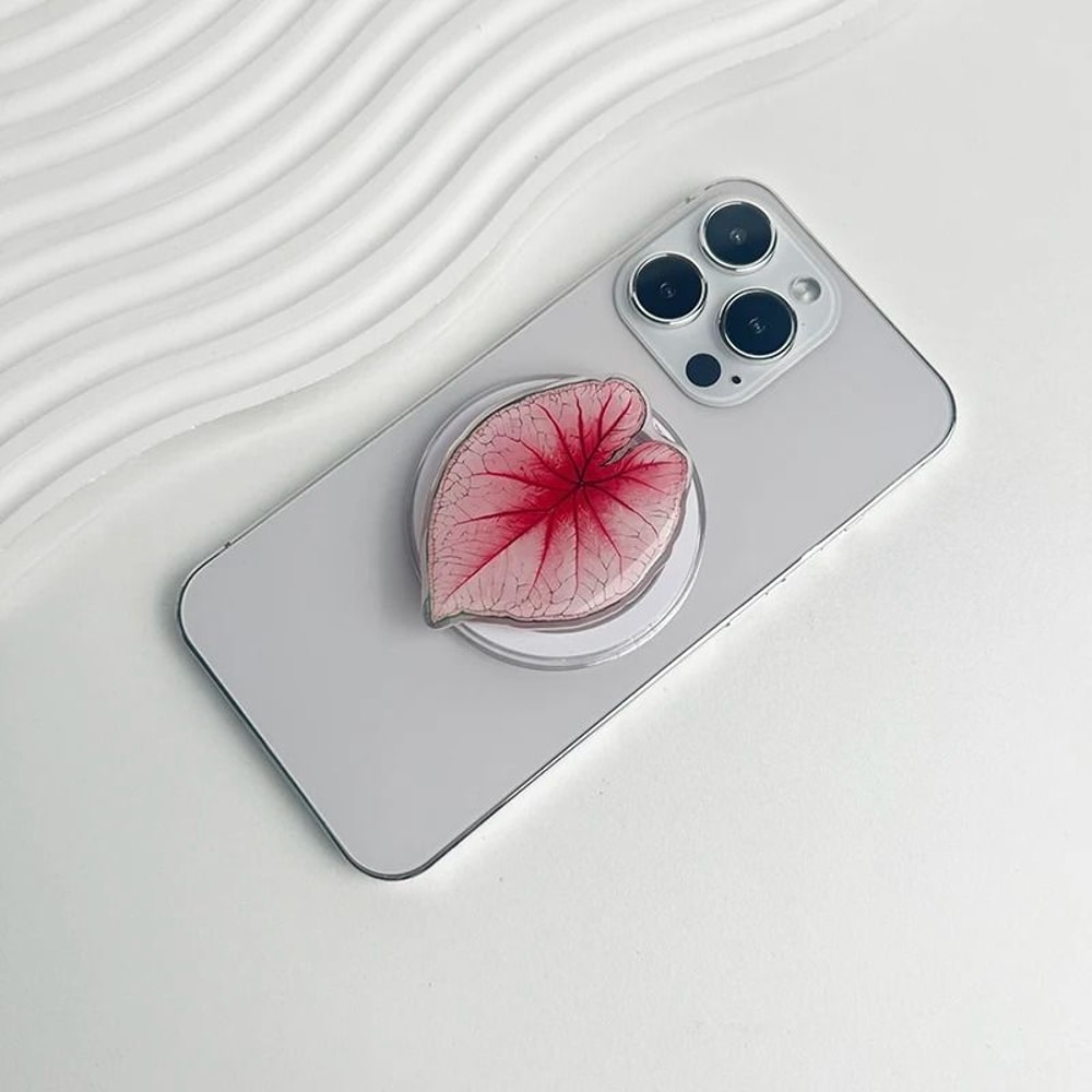 Tropical Leaf Magnetic Phone Grip Holder For MagSafe IPhone Samsung Fashion Decoration 4
