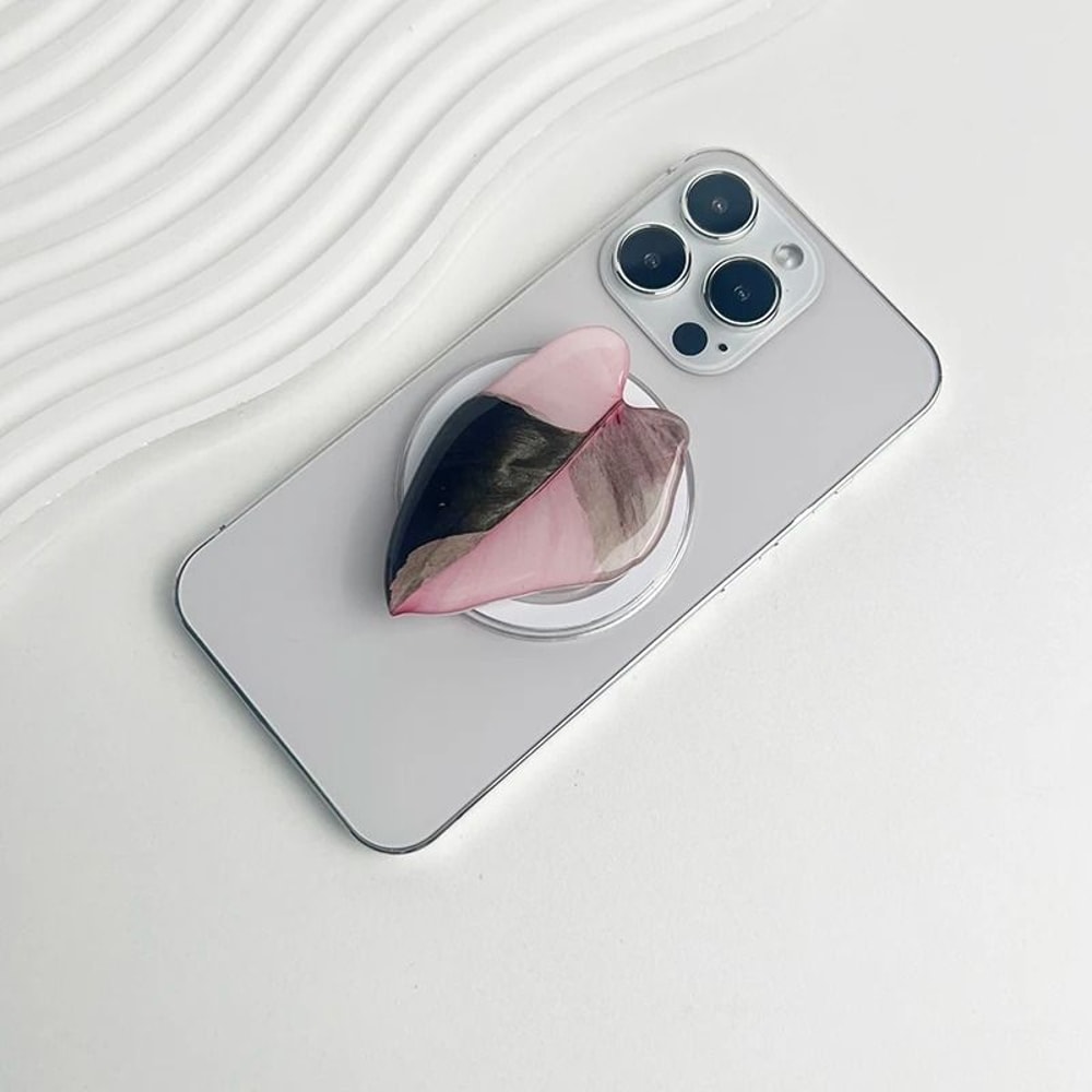 Tropical Leaf Magnetic Phone Grip Holder For MagSafe IPhone Samsung Fashion Decoration 7