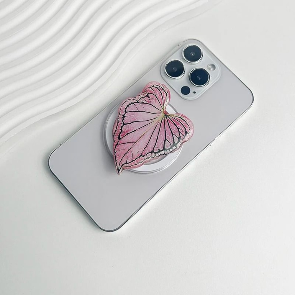 Tropical Leaf Magnetic Phone Grip Holder For MagSafe IPhone Samsung Fashion Decoration 8