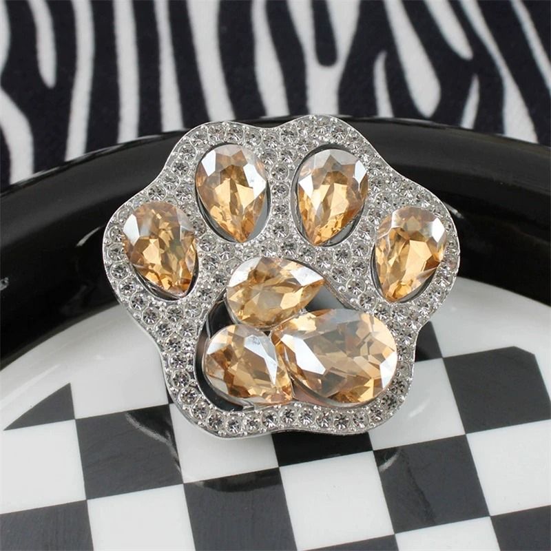 3D Cute Cat Paw Diamond Folding Griptok Phone Holder For IPhone 16 15 Expanding Stand 9