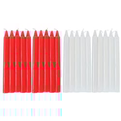 10pcs natural wax unscented taper candles professional survival & celebration support system