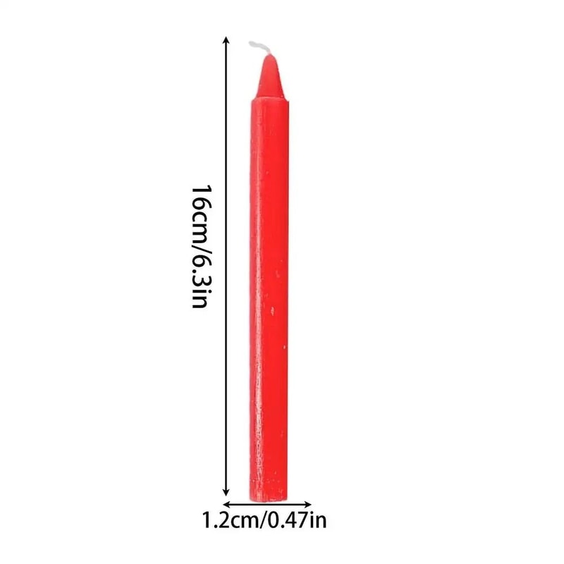 10PCS Natural Wax Unscented Taper Candles Professional Survival Celebration Support System 7