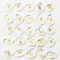 Natural Crystal Rune Stones Set 25PCS Quartz Agate Reiki Healing Witches Energy Crystal Carving 11