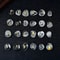 25PCS Natural Clear Quartz Crystal Rune Stones Set Irregular Divination Reiki Healing Decor 3