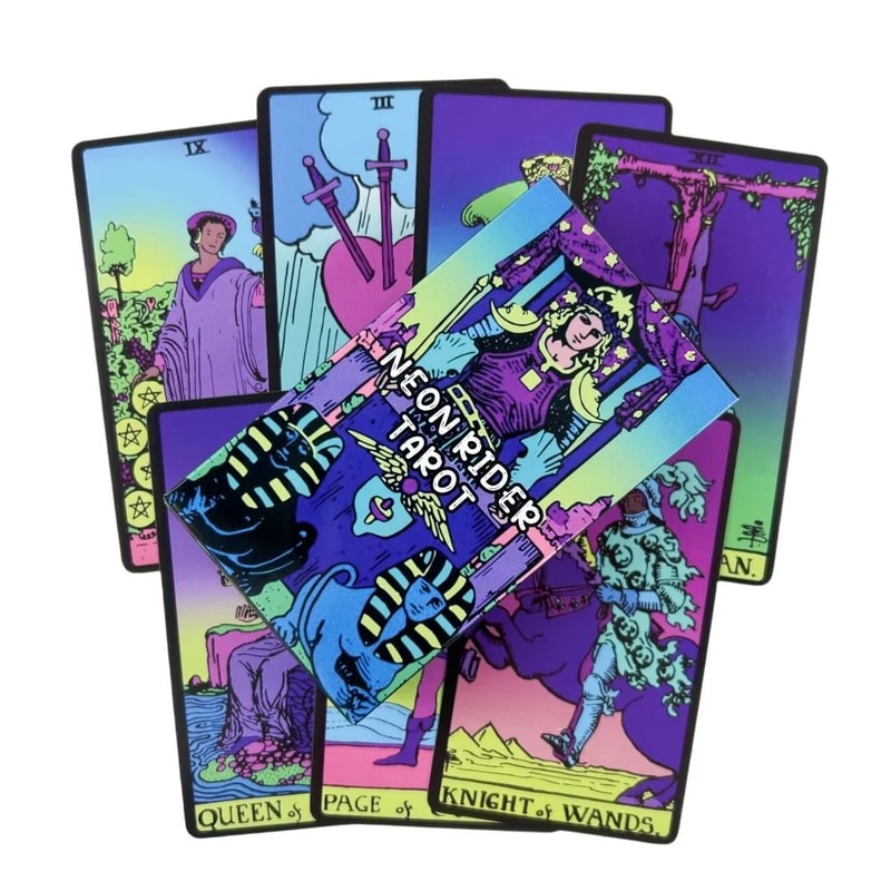 Pink Rider Waite Tarot Deck Professional Beginner Divination Oracle Cards English Edition 10