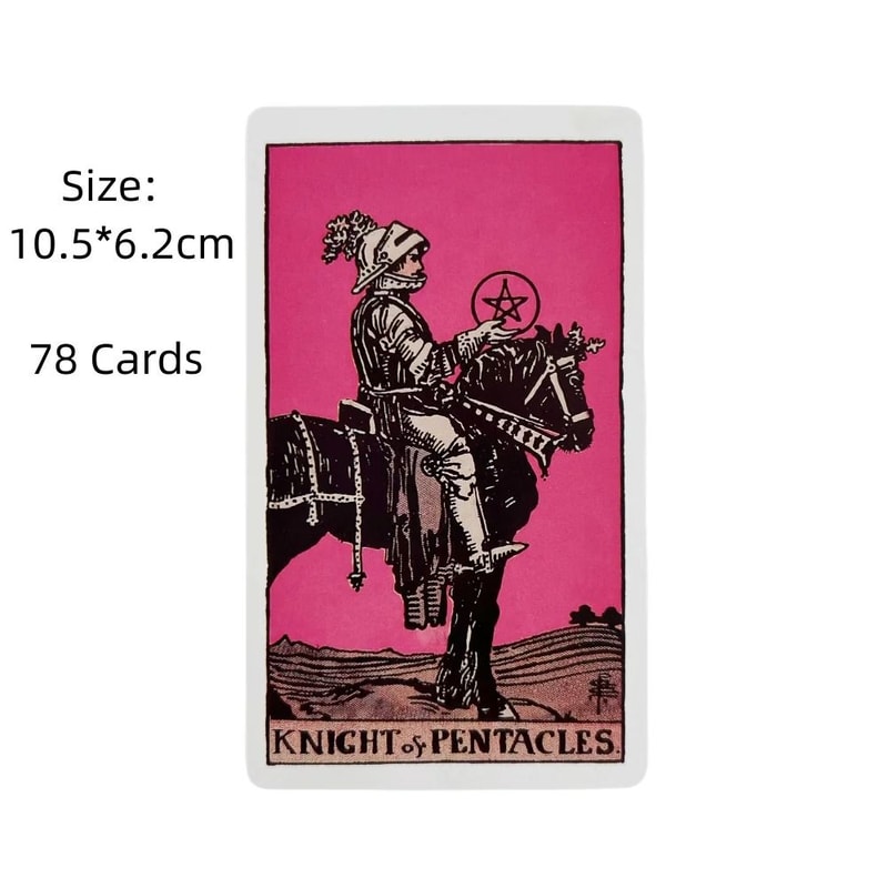Pink Rider Waite Tarot Deck Professional Beginner Divination Oracle Cards English Edition 3