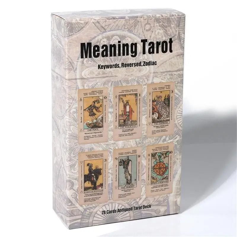 Beginner Tarot Deck With Keywords Meanings Antiqued Learning Tarot 78Card Set 0