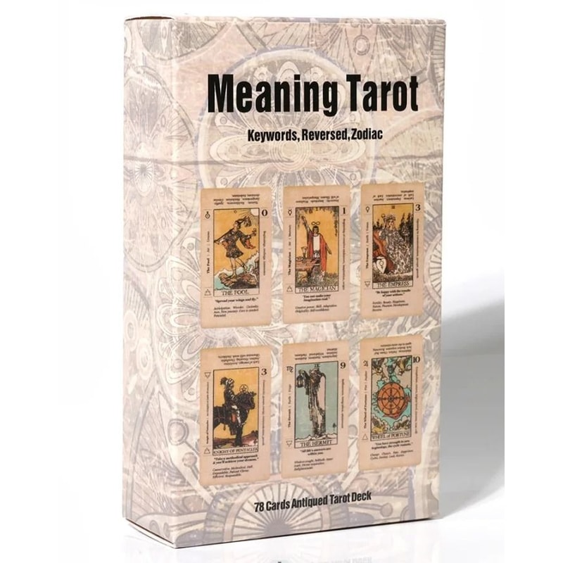 Beginner Tarot Deck With Keywords Meanings Antiqued Learning Tarot 78Card Set 6