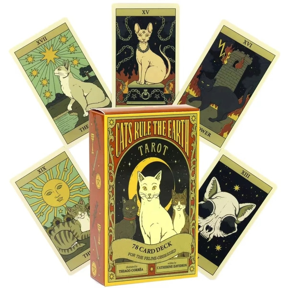 Cats Rule Earth Tarot Deck 78Card Professional Divination English Edition Oracle 1