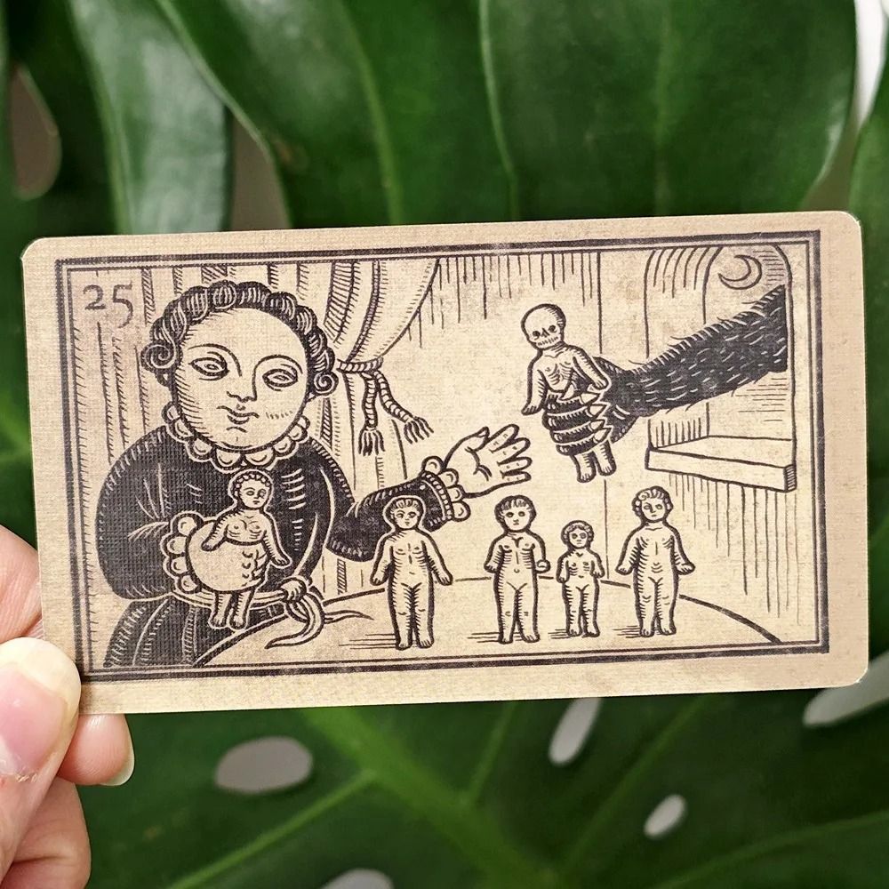 Mildred Paynes Oracle Of Black Enchantment 52Card Woodblock Style Divination Deck 4