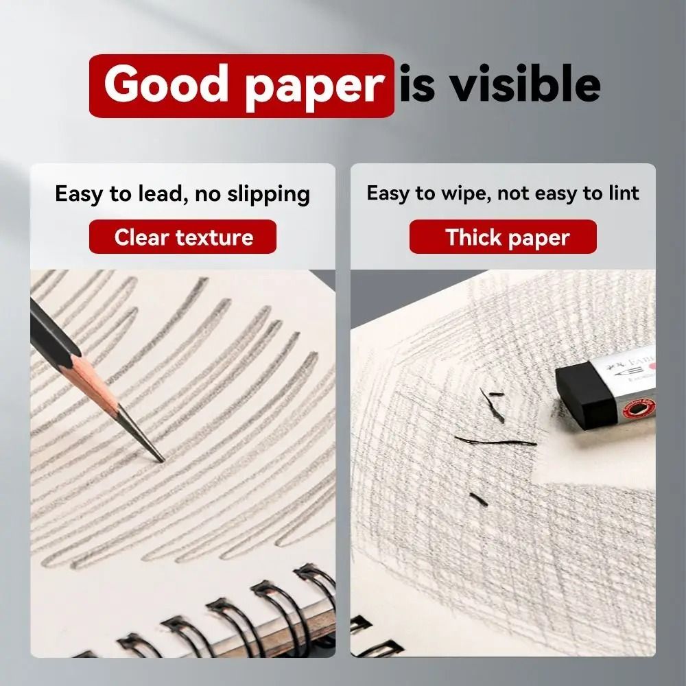 SpiralBound Artist Sketchbook EcoFriendly Thick AcidFree Paper For Sketching Oil Painting 3