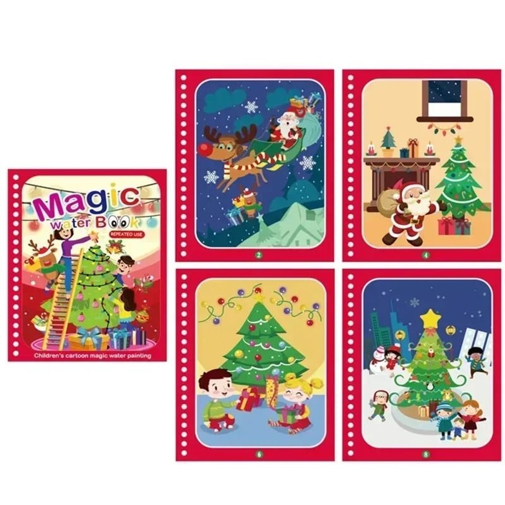 Reusable Magic Water Coloring Book DIY Sensory Drawing Toy For Kids Kindergarten Graffiti 17