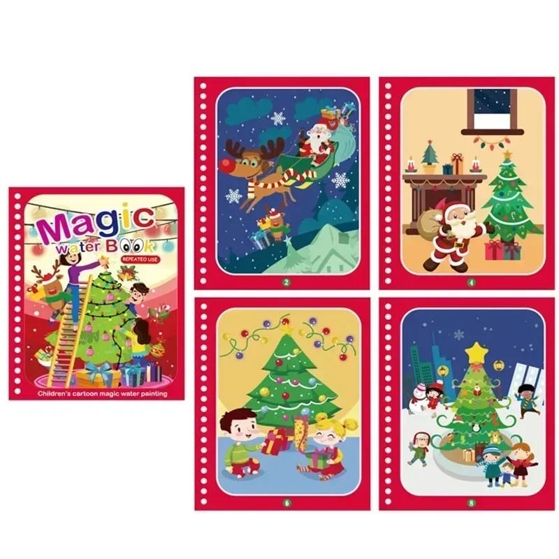 Reusable Magic Water Coloring Book DIY Sensory Drawing Toy For Kids Kindergarten Graffiti 17