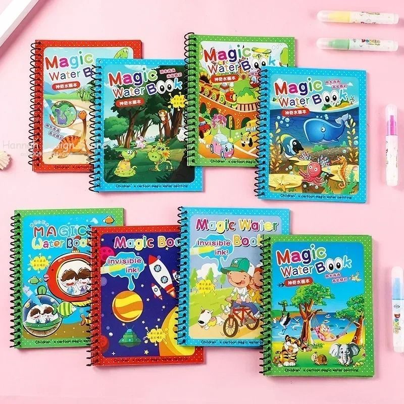 Reusable Magic Water Coloring Book DIY Sensory Drawing Toy For Kids Kindergarten Graffiti 3