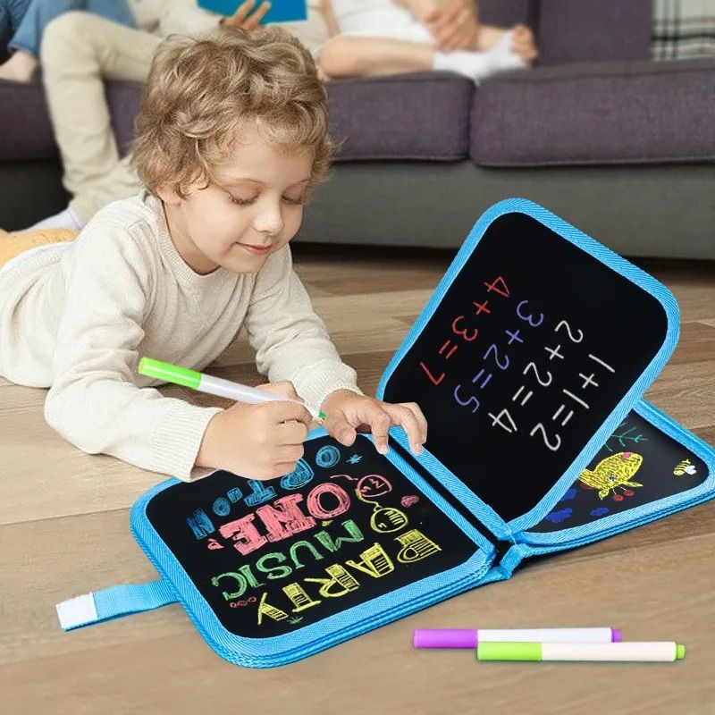 Cute Erasable Portable Graffiti Book Reusable Cartoon Doodle Writing Painting Set 0