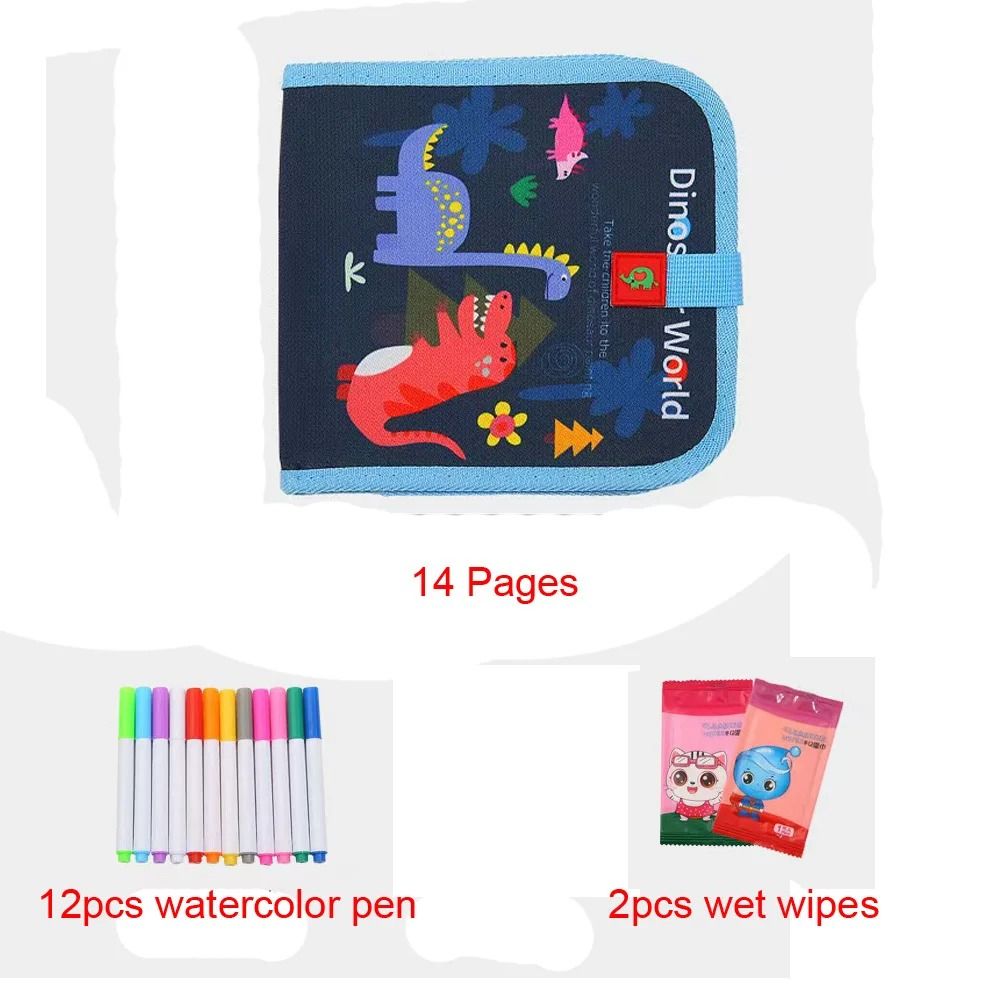 Cute Erasable Portable Graffiti Book Reusable Cartoon Doodle Writing Painting Set 9