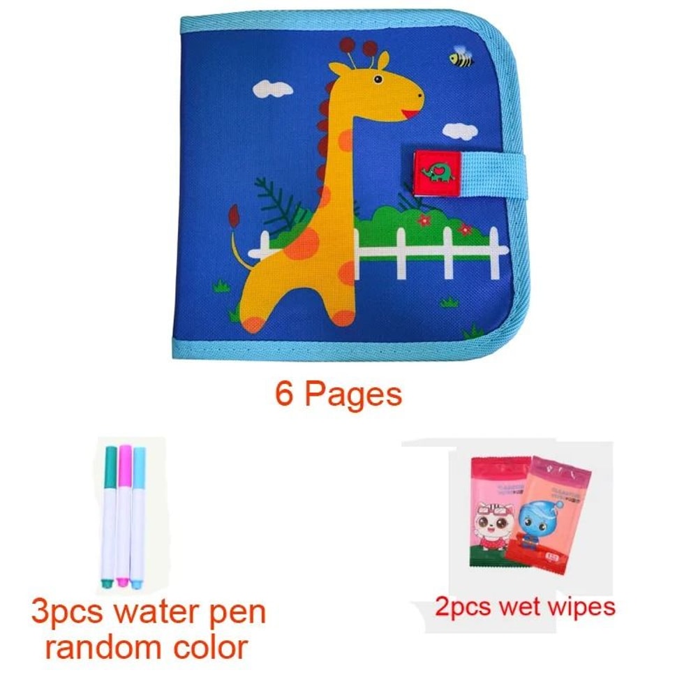 Cute Erasable Portable Graffiti Book Reusable Cartoon Doodle Writing Painting Set 7