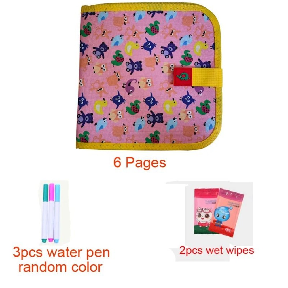 Cute Erasable Portable Graffiti Book Reusable Cartoon Doodle Writing Painting Set 8