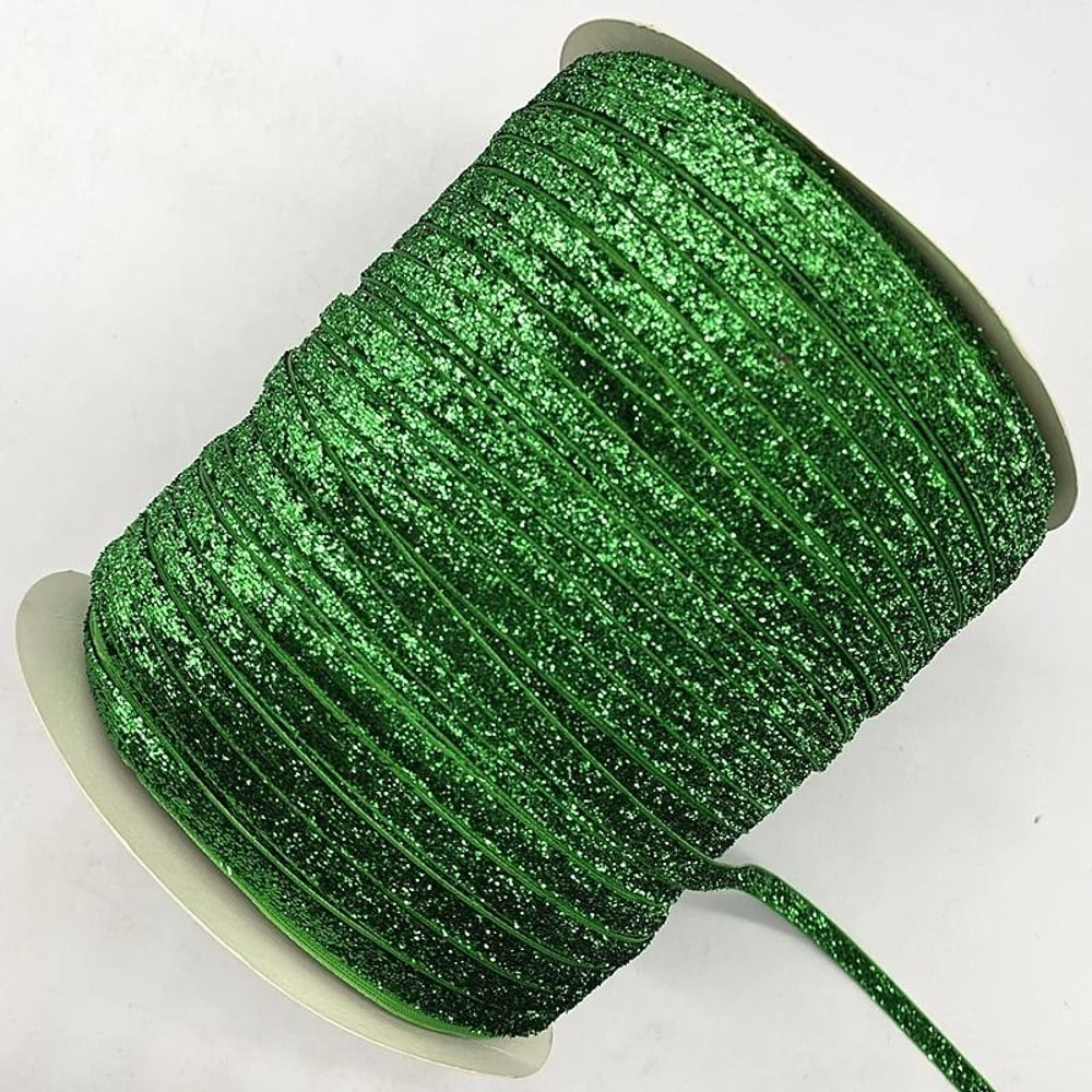 6mm Glitter Velvet Ribbon Professional SingleFace NonElastic Headband Bow Decoration 11