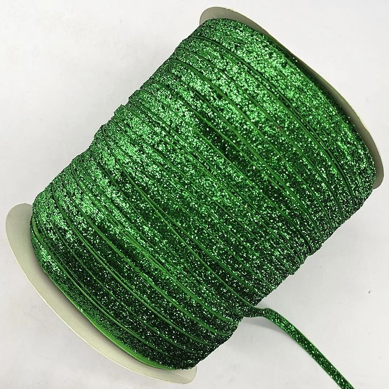 6mm Glitter Velvet Ribbon Professional SingleFace NonElastic Headband Bow Decoration 11