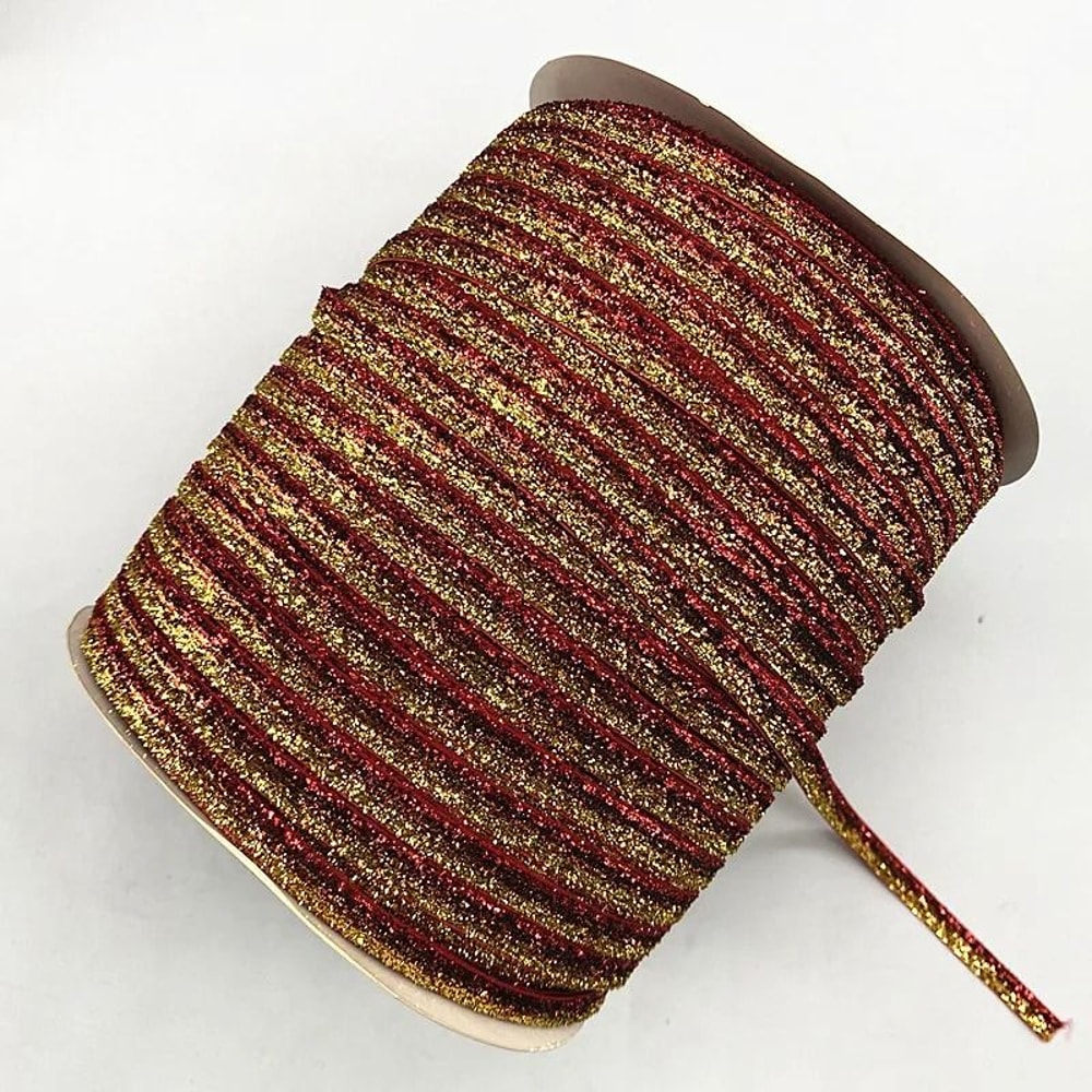 6mm Glitter Velvet Ribbon Professional SingleFace NonElastic Headband Bow Decoration 17