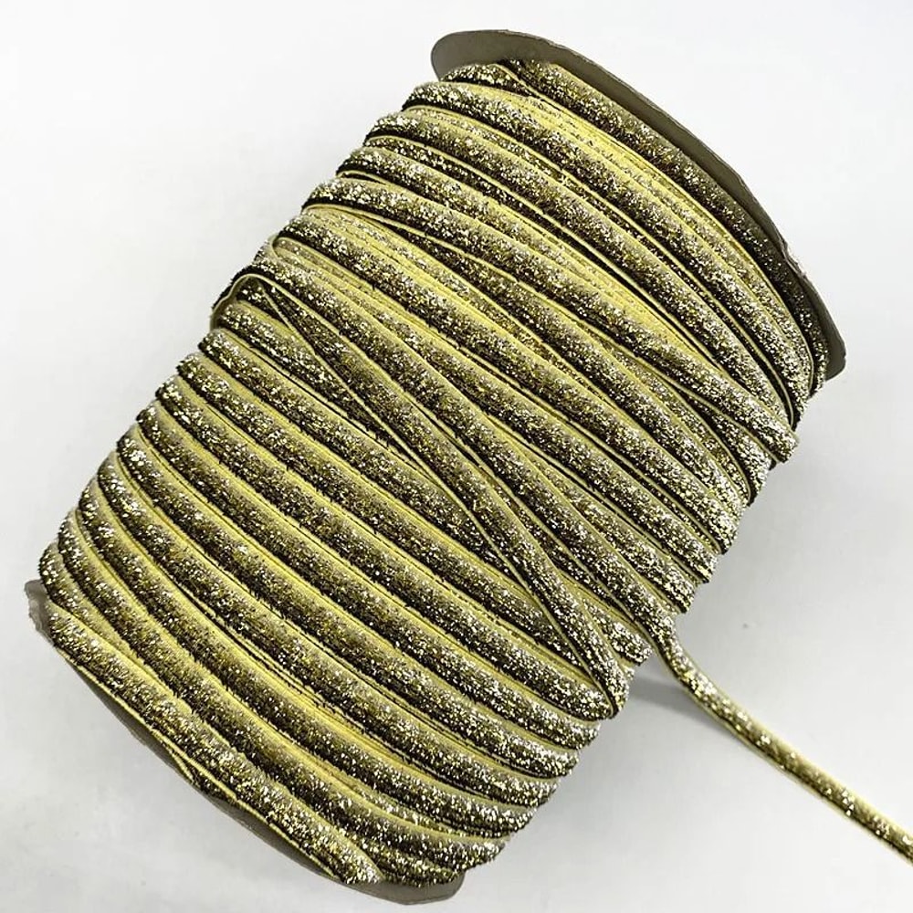 6mm Glitter Velvet Ribbon Professional SingleFace NonElastic Headband Bow Decoration 18