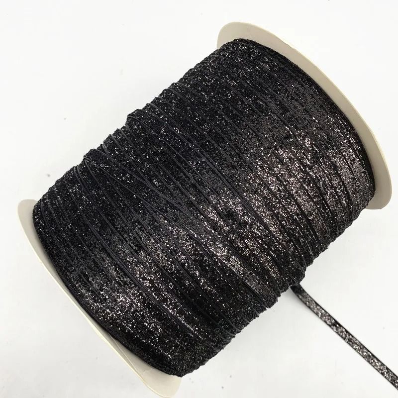 6mm Glitter Velvet Ribbon Professional SingleFace NonElastic Headband Bow Decoration 7