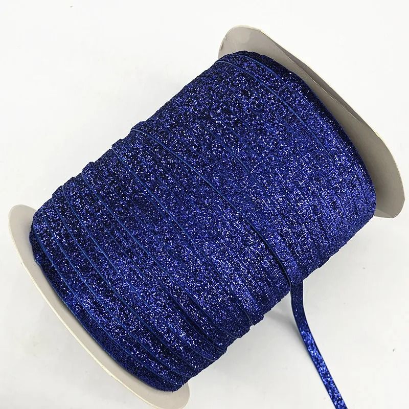 6mm Glitter Velvet Ribbon Professional SingleFace NonElastic Headband Bow Decoration 19
