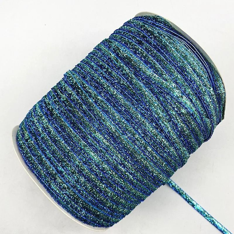 6mm Glitter Velvet Ribbon Professional SingleFace NonElastic Headband Bow Decoration 24
