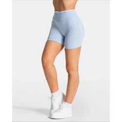 womens seamless high-waist gym shorts | solid color hip-lifting yoga & running performance system