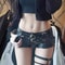 Vintage Nightclub PU Leather Ultra Shorts Sexy LowWaist Boots Shorts With Belt 1