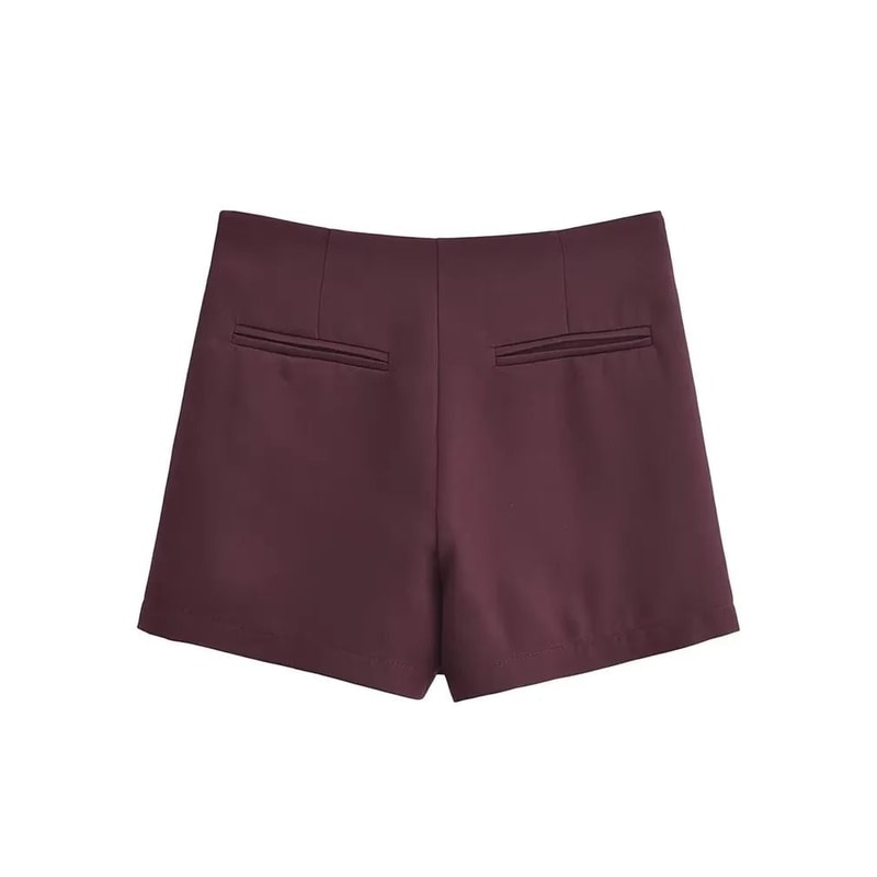 TFMLN New Spring Solid Skort Womens Fashion SideZipper Mini ShortsSkirt System 3