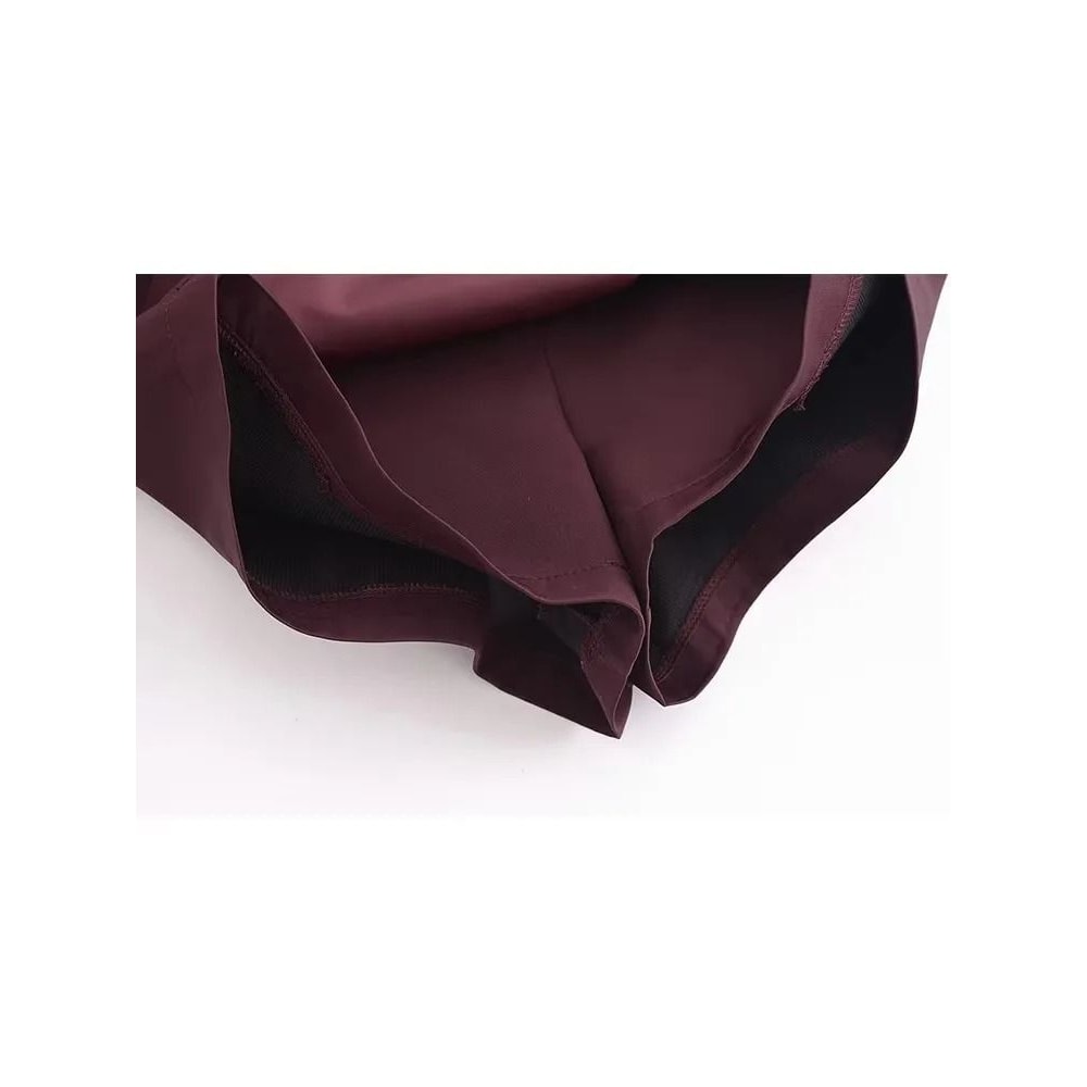 TFMLN New Spring Solid Skort Womens Fashion SideZipper Mini ShortsSkirt System 5