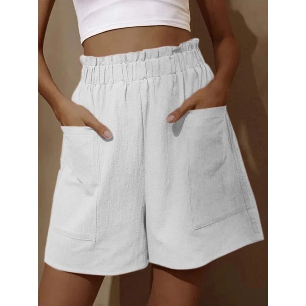 Womens Summer Loose Casual Shorts HighWaist WideLeg Sports Leisure Comfort System 6