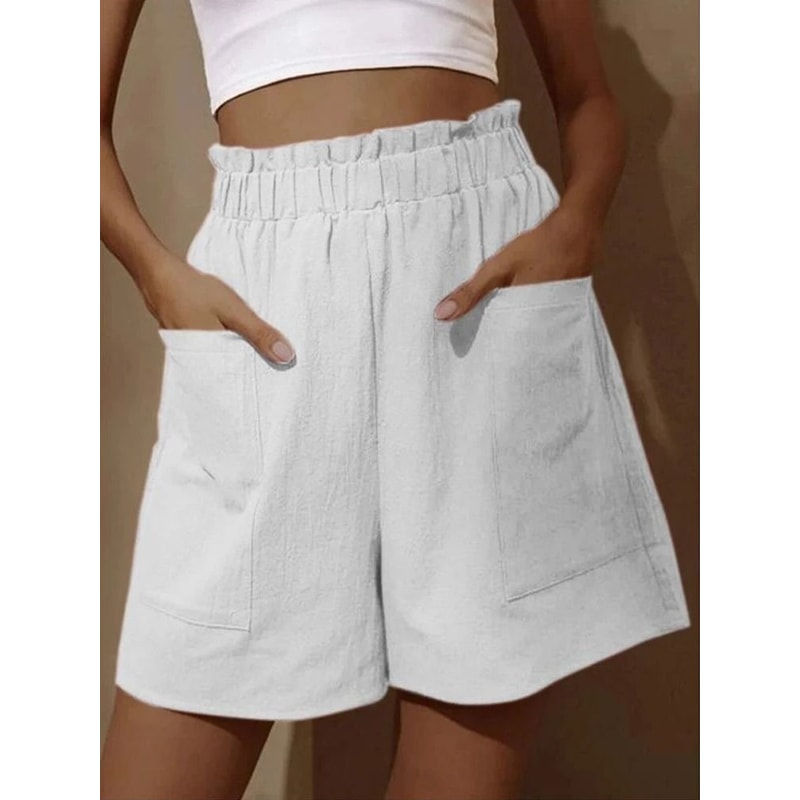Womens Summer Loose Casual Shorts HighWaist WideLeg Sports Leisure Comfort System 6